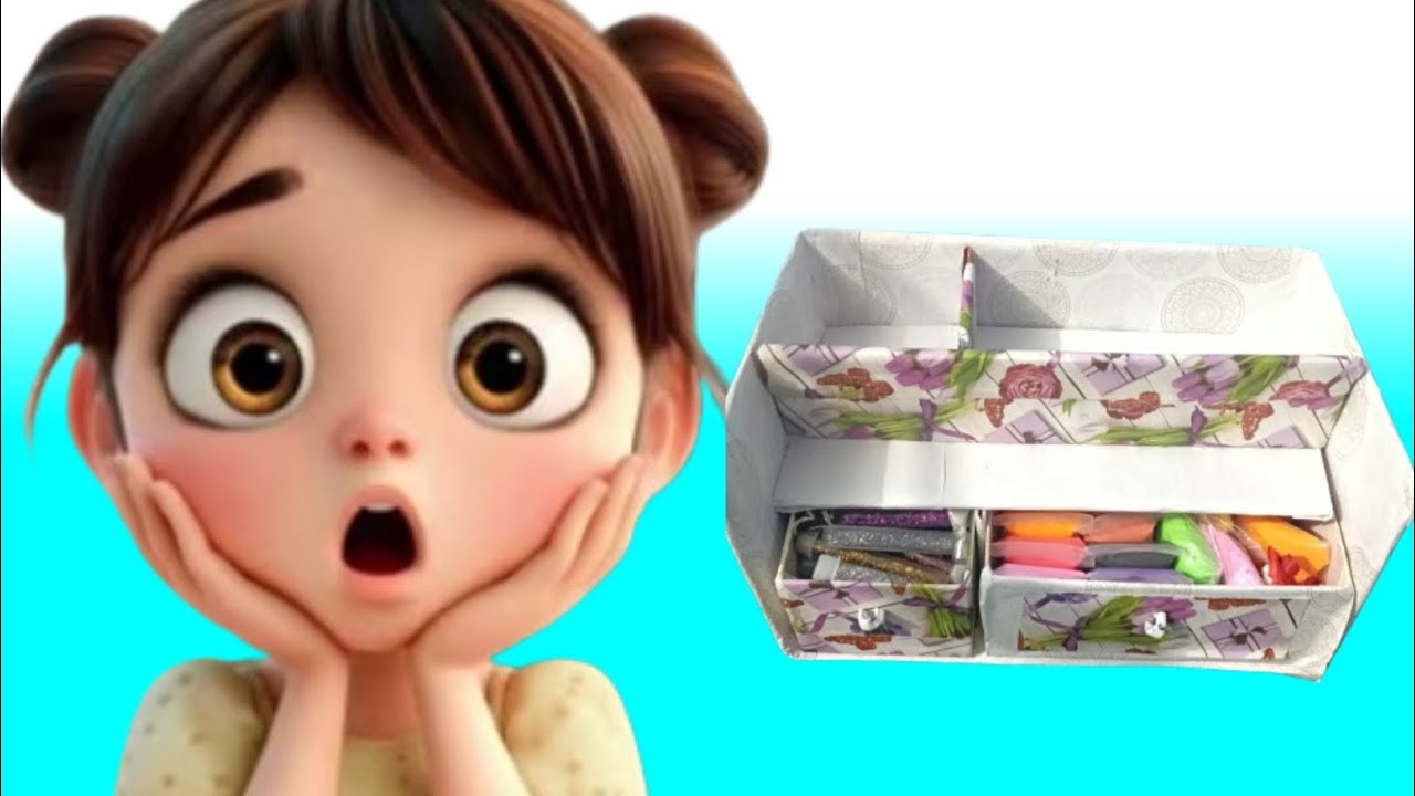 How to make organizer Box cardboard # idea's #vary #simple