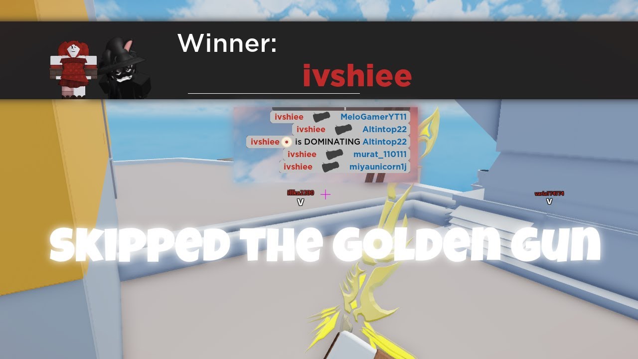 roblox arsenal | casually skips the golden gun + knife