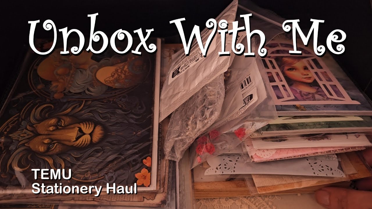 ASMR Unboxing |TEMU Stationery Haul | Scrapbooking Supplies  (No Talking)