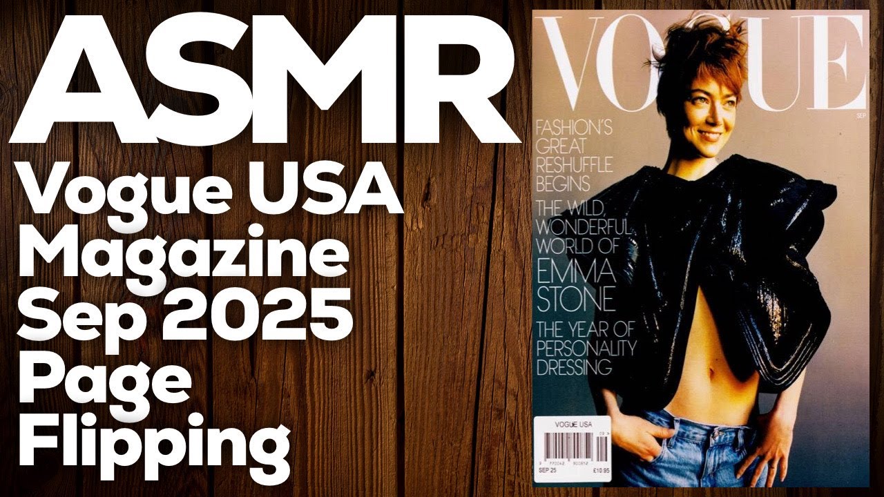 ASMR Magazine Page Flipping: Vogue USA Magazine September 2025, StevenAntonyASMR
