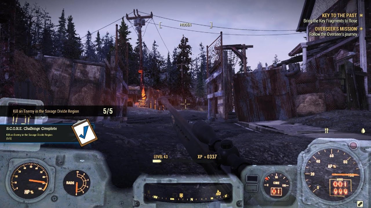Fallout 76 Daily Challenge: Kill 5 enemies in the savage divide!