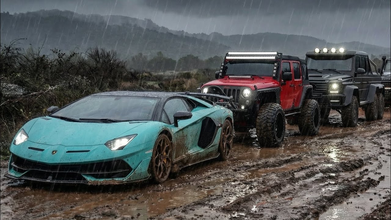 Lamborghini, Jeep, Mercedes, Defender, and Bugatti Off Road Test drive