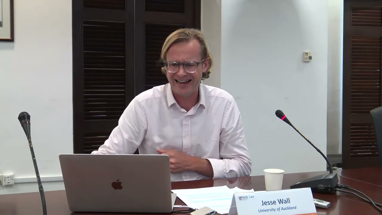 The Singapore  Symposium in Legal Theory 2023: Talk by Associate Professor Jesse Wall