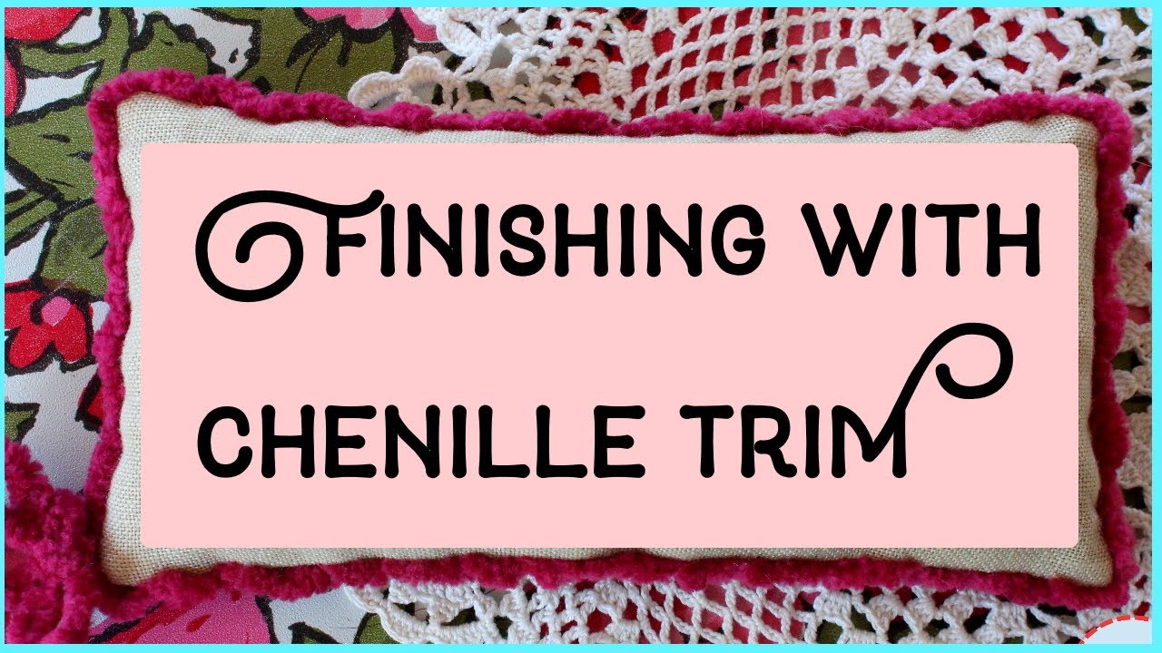 How to Sew on Chenille Trim - Finishing Tutorial Quarantine Valentine by Lindy Stitches Flosstube