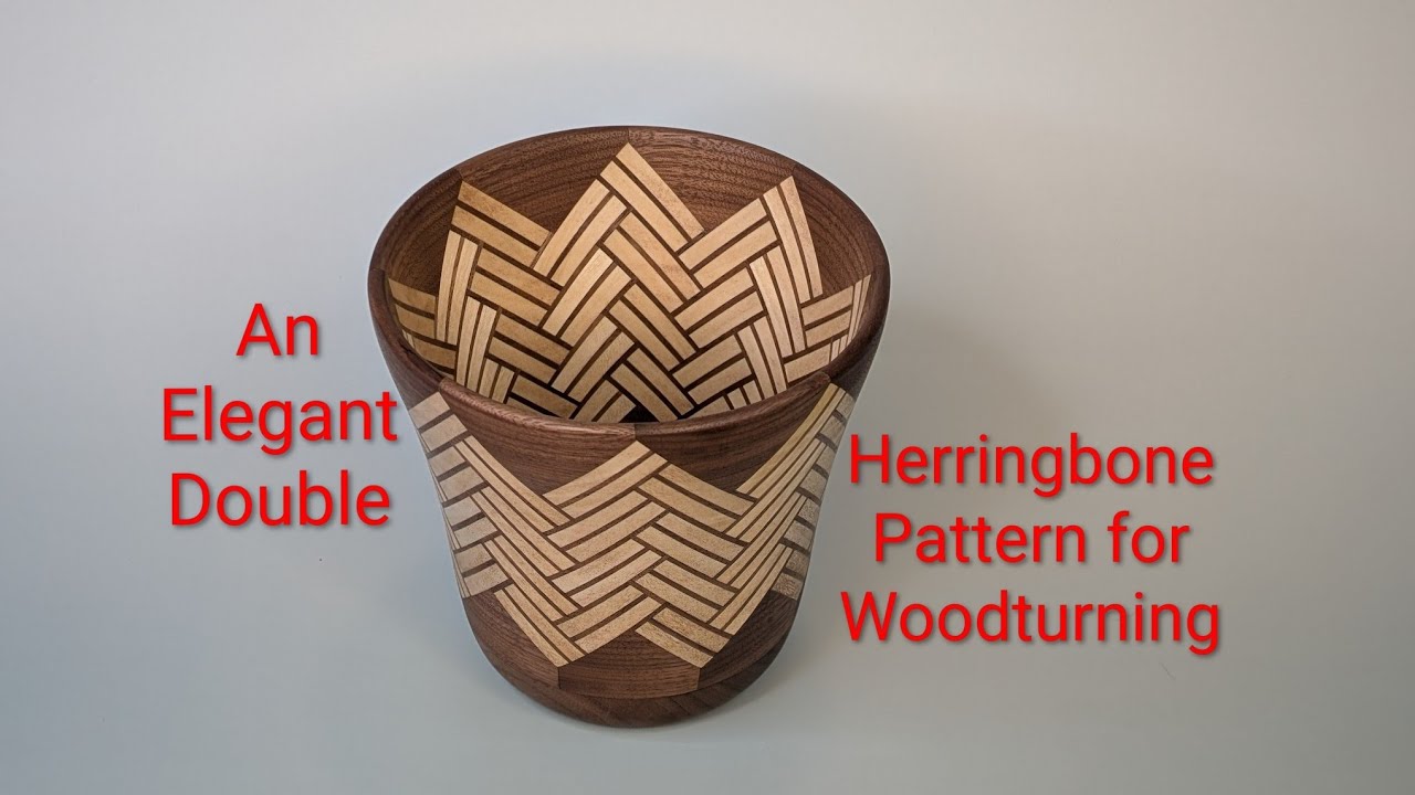 An elegant double herringbone pattern for woodturning 