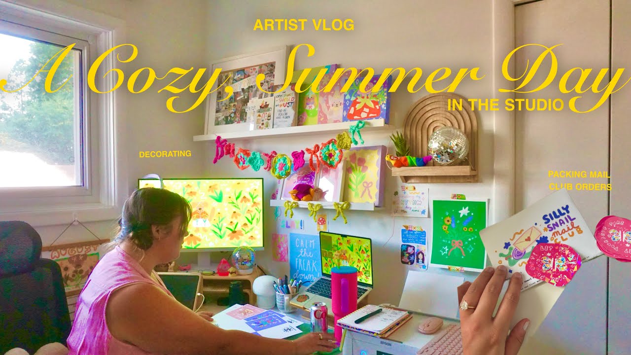 artist diaries: a cozy summer day in my life ✨🎨🌻