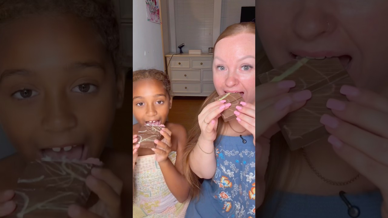 We’re trying luxurious Dubai chocolate with fluffy Turkish cotton candy inside — such a unique combo