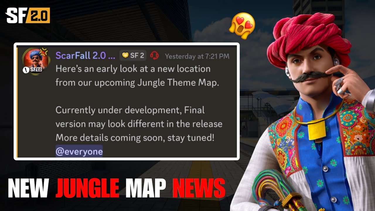 ScarFall 2.0 New Jungle Theme Map First Look 🔥 | Upcoming New Location Revealed 👀
