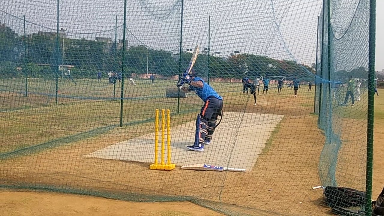 Ishan Kishan batting in nets!!! In hometown patna. Got bowled by a quick Yorker.
