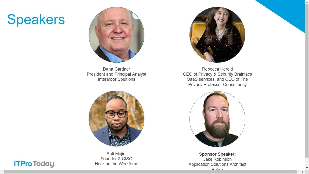 'Container Resiliency Strategies' Panel Discussion - Presented by ITPro Today and Rubrik (Part 1)