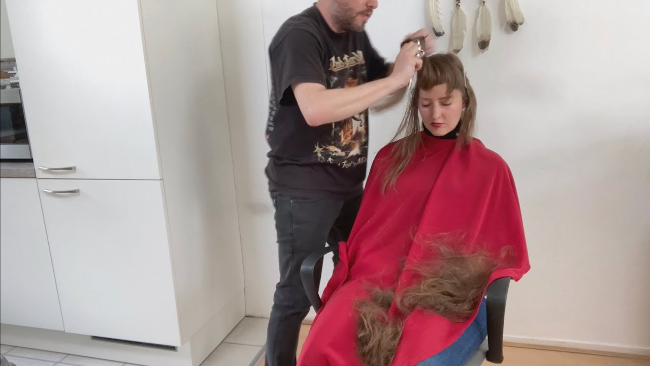 Just a trim? A from long to short layered shag makeover haircut