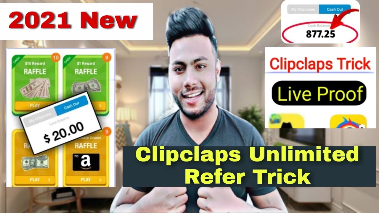 Clipclaps Unlimited Refer Trick 2021 - Clipclaps App Unlimited Trick - Clipclaps app -clipclaps hack