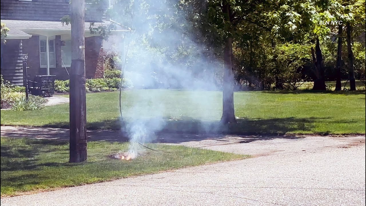Downed Power Line Burns for an Hour in Hampton Bays