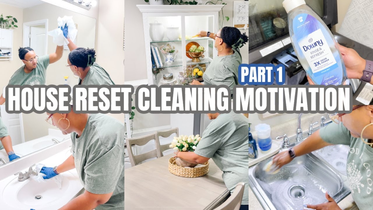 NEW! HOUSE RESET CLEANING MOTIVATION PART 1 | RESETING MY HOUSE | WHOLE HOUSE CLEAN WITH ME | CLEAN