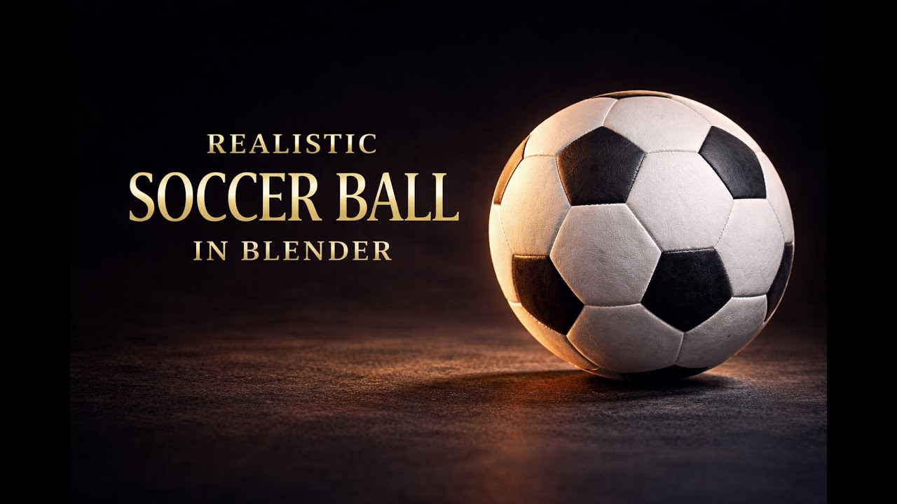Realistic Soccer Ball 3D Model in Blender | Modeling + Texturing