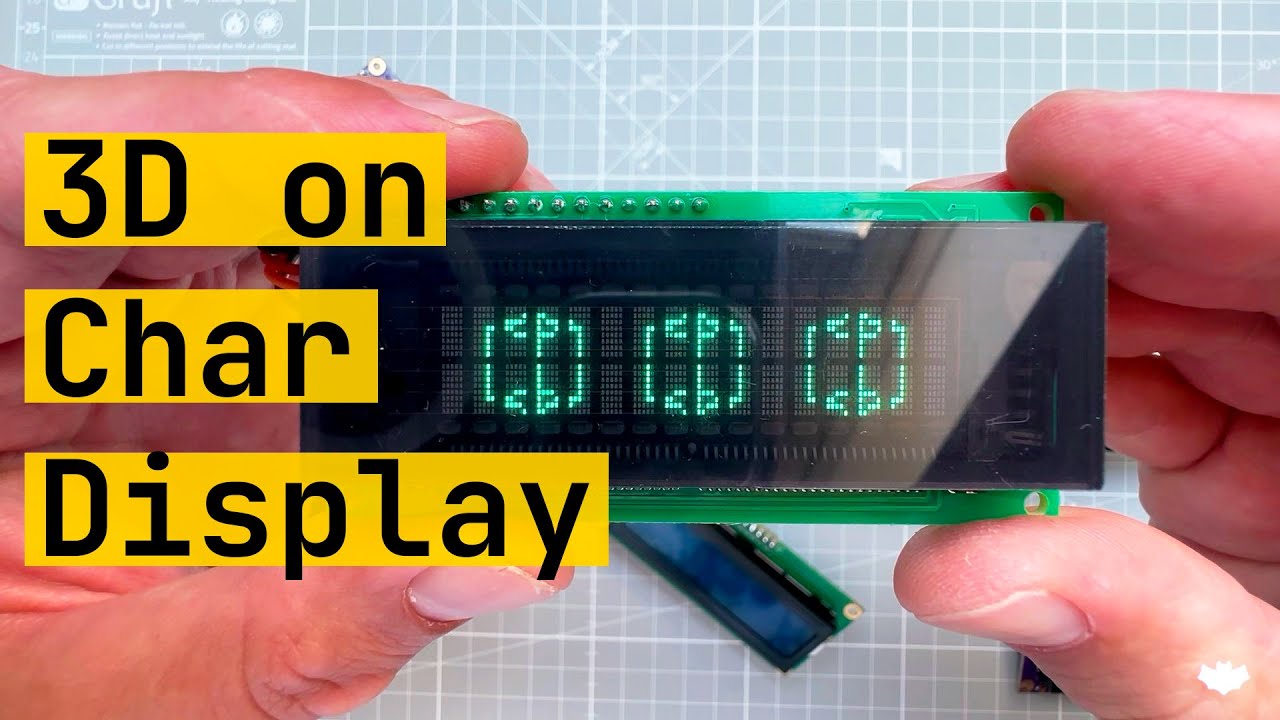 3D on 16x2 Character Display (Arduino Tutorial)