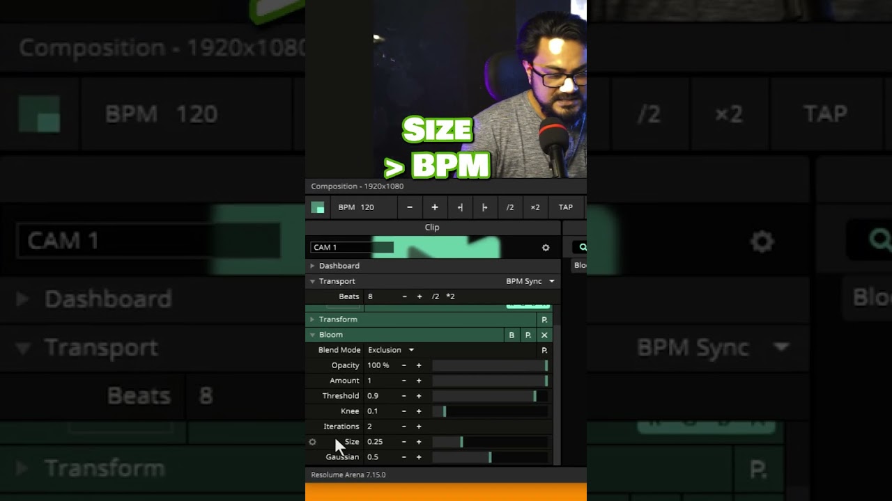 Сходите с ума, как эффект BLOOM в #Resolume #arena #avenue