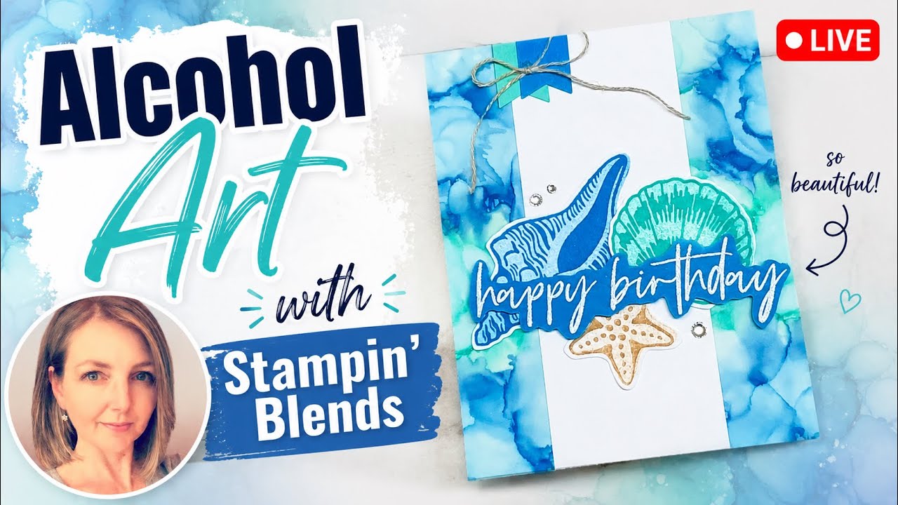 Stampin' Up! Shell Collecting Stamp Set | Stampin' Blends Alcohol Ink Art Technique