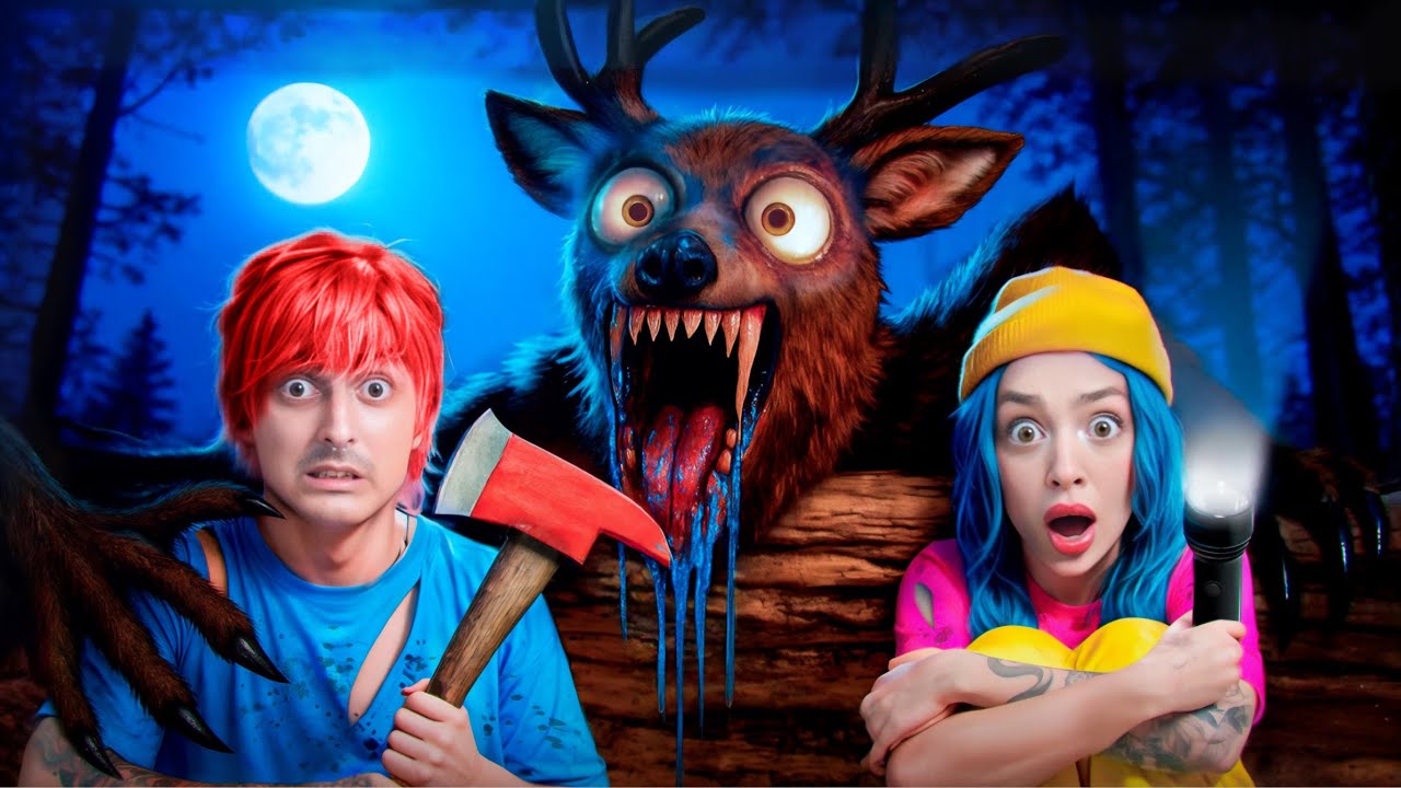 99 НОЧЕЙ в ЛЕСУ в РЕАЛЬНОЙ ЖИЗНИ😱 встретили DEER monster