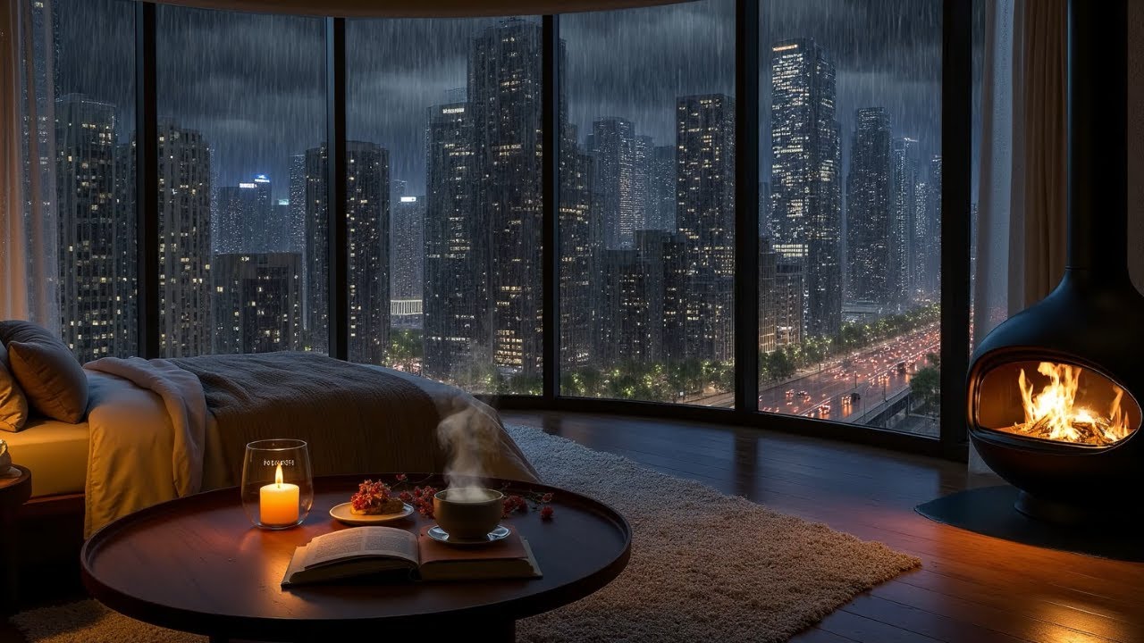 Rain Outside the Bedroom with Soft Piano – Perfect Relaxation Time to Calm the Mind, Reduce Stress