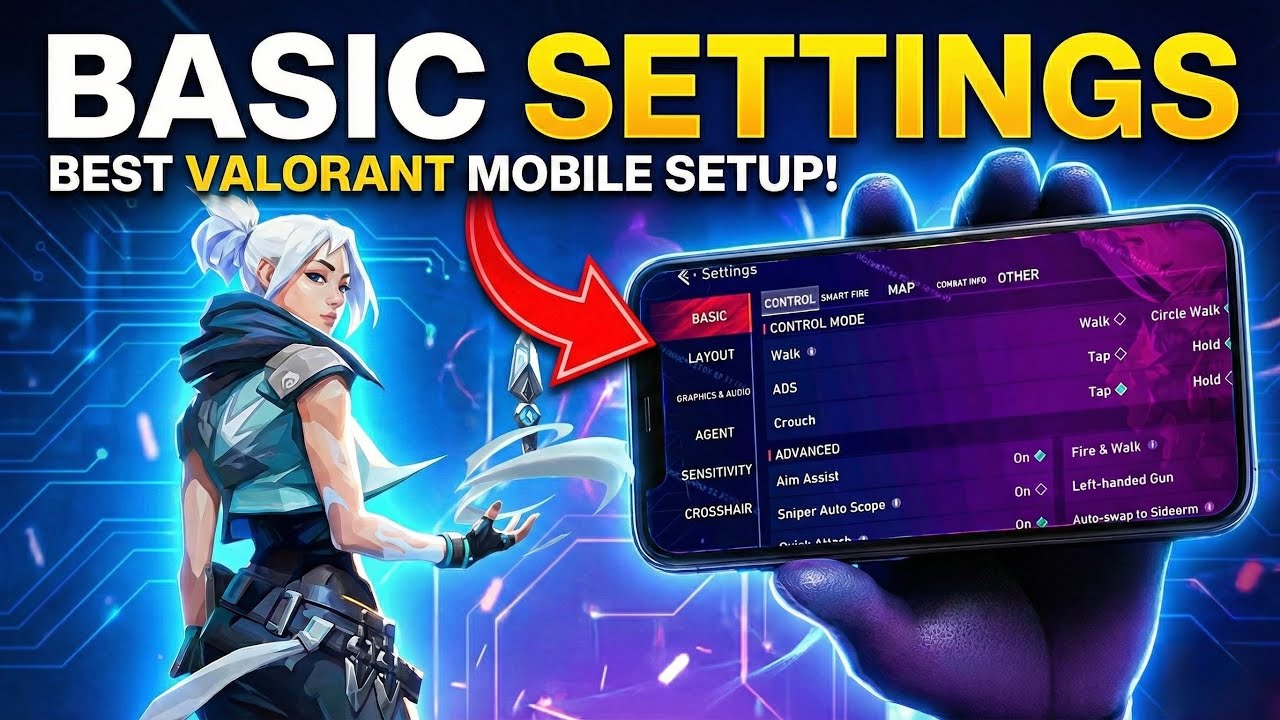 VALORANT MOBILE ALL BASIC SETTINGS EXPLAINED!