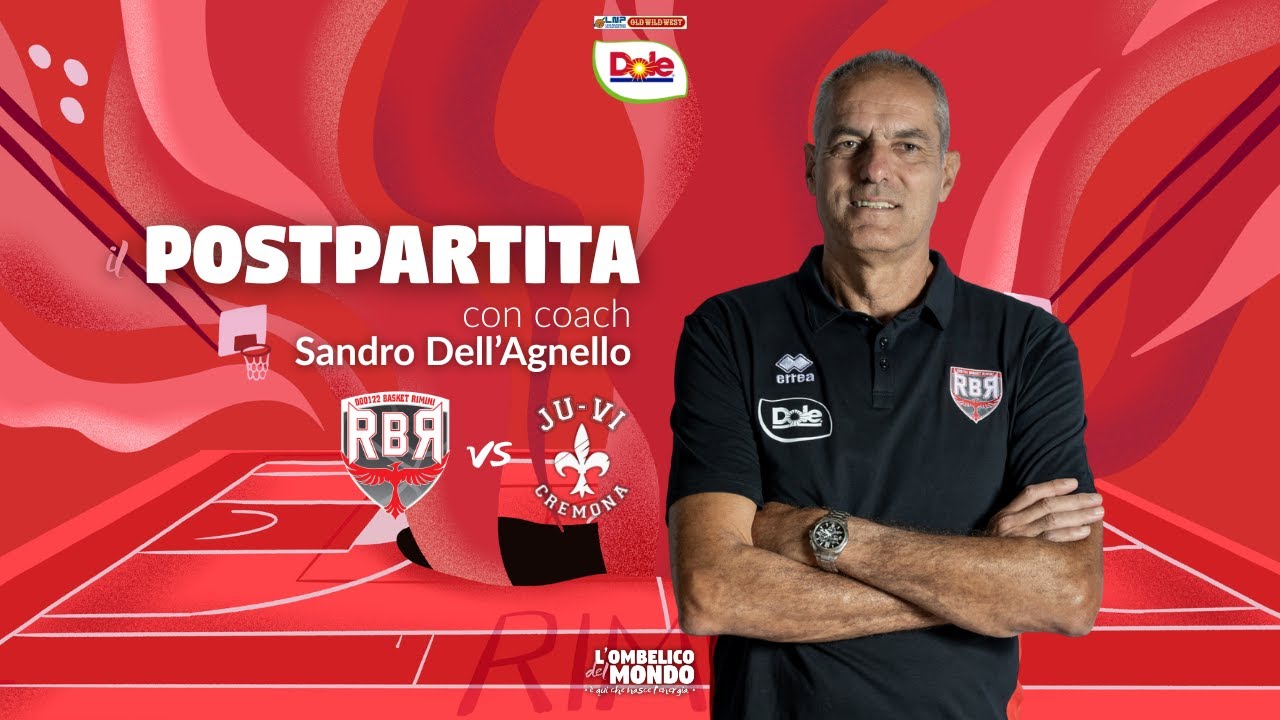 Dole Rimini – Ferraroni JuVi Cremona 69-81, dopo gara con coach Sandro Dell’Agnello