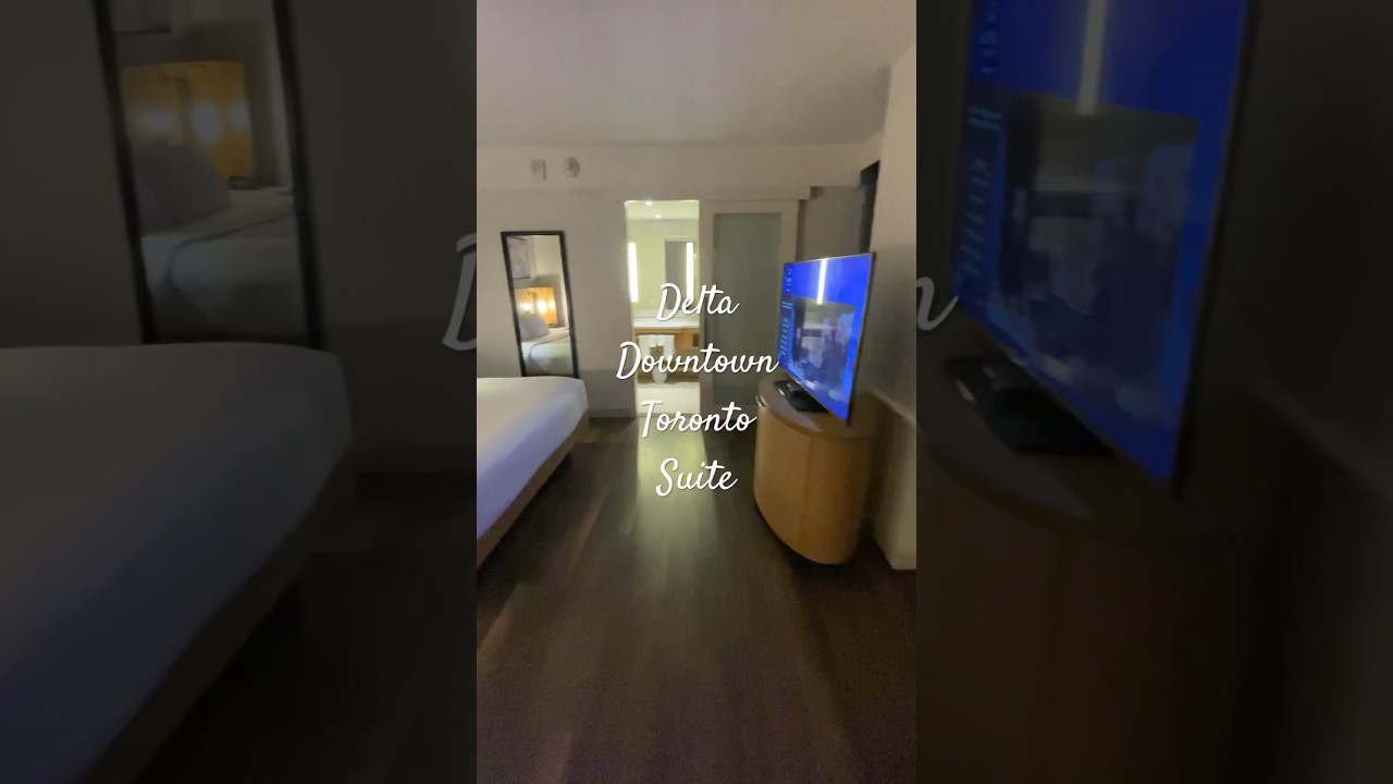 Delta hotel . Downtown Toronto . Suite cn towwe view #travelvlog #travel #hotels #toronto #cntower