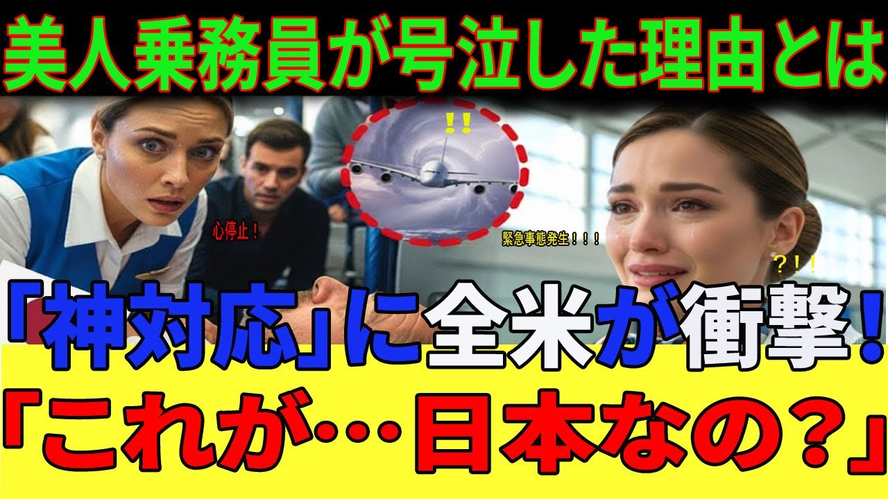【海外の反応】太平洋上空で見捨てられた米政府高官。世界が見放す中、日本だけが「即時着陸を許可」。着陸3分後の”奇跡”に「日本を誤解していた…」美人CAが滑走路で泣き崩れた衝撃の結末。