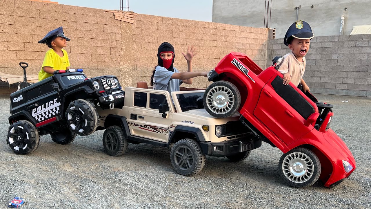 الحرامي عمل فوضى وصدم سيارات الشرطة🚓😰‼️ #ياشرطة_حرامي