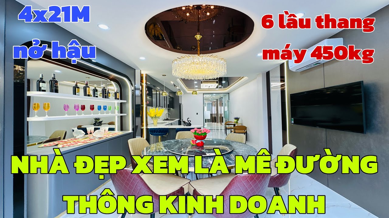 Bán nhà gò vấp (630) siêu phẩm nhà phố có thang máy có 8 phòng đường thông kinh doanh xem ngay