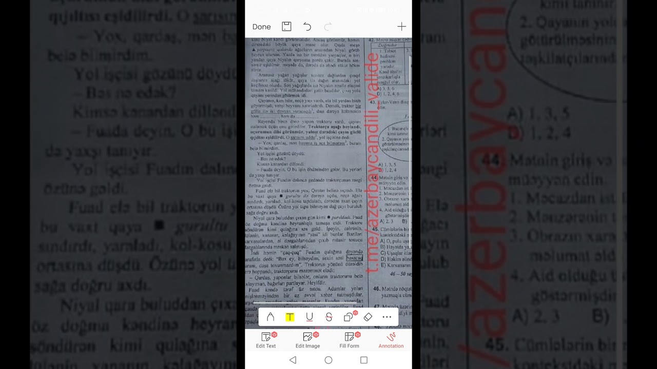 Qayanın o biri üzü. 05.03.2023-cü il. Mətnin izahı və cavabları