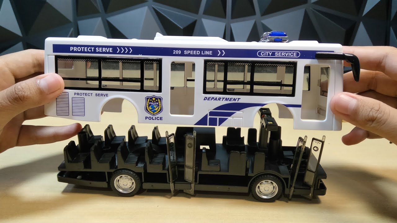 Bedah Komponen Diecast Bus Polisi Layanan Kota 1/32