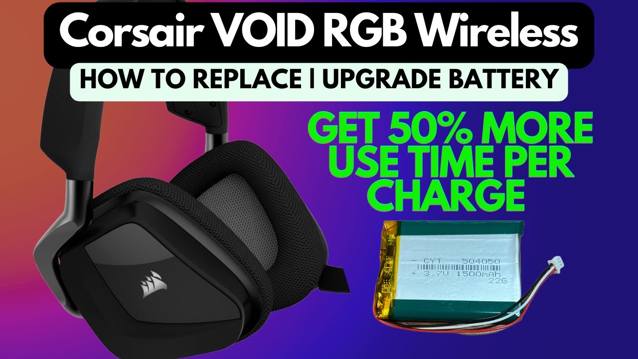 Замена аккумулятора Corsair VOID Pro — как заменить | Установка и снятие | Игровая гарнитура