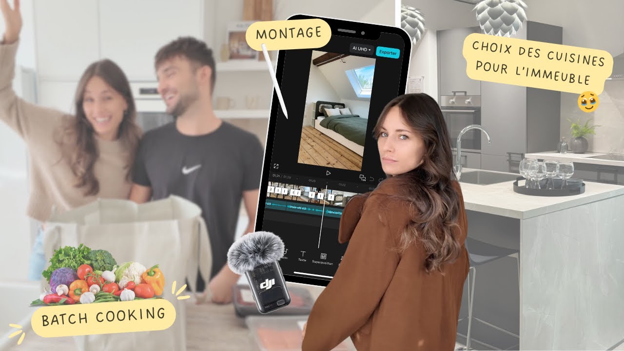 Une semaine avec NOUS 🫶🏼 MONTAGE vidéo 📱 TRAVAUX à l’immeuble 👷🏽‍♀️ + on choisit les CUISINES 🥹