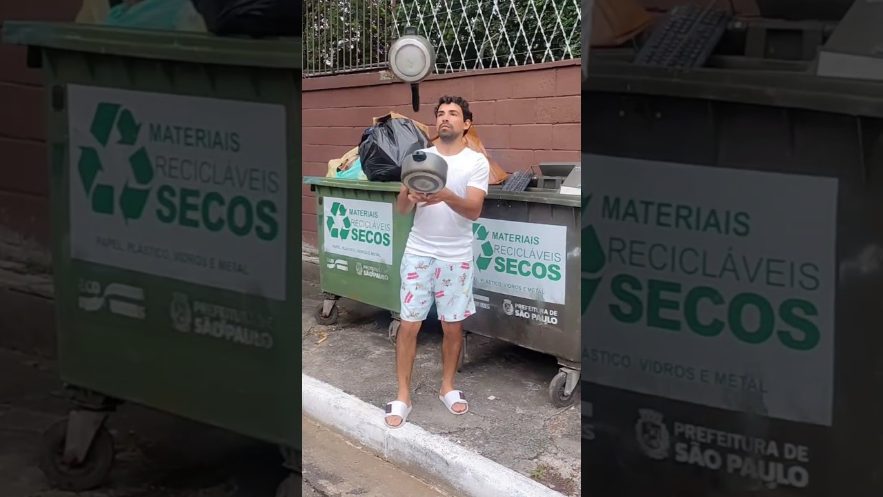 Achados da reciclagem de S&atilde;o Paulo #youtubeshorts #viral #dumpsterdiving #reciclagem #brasil