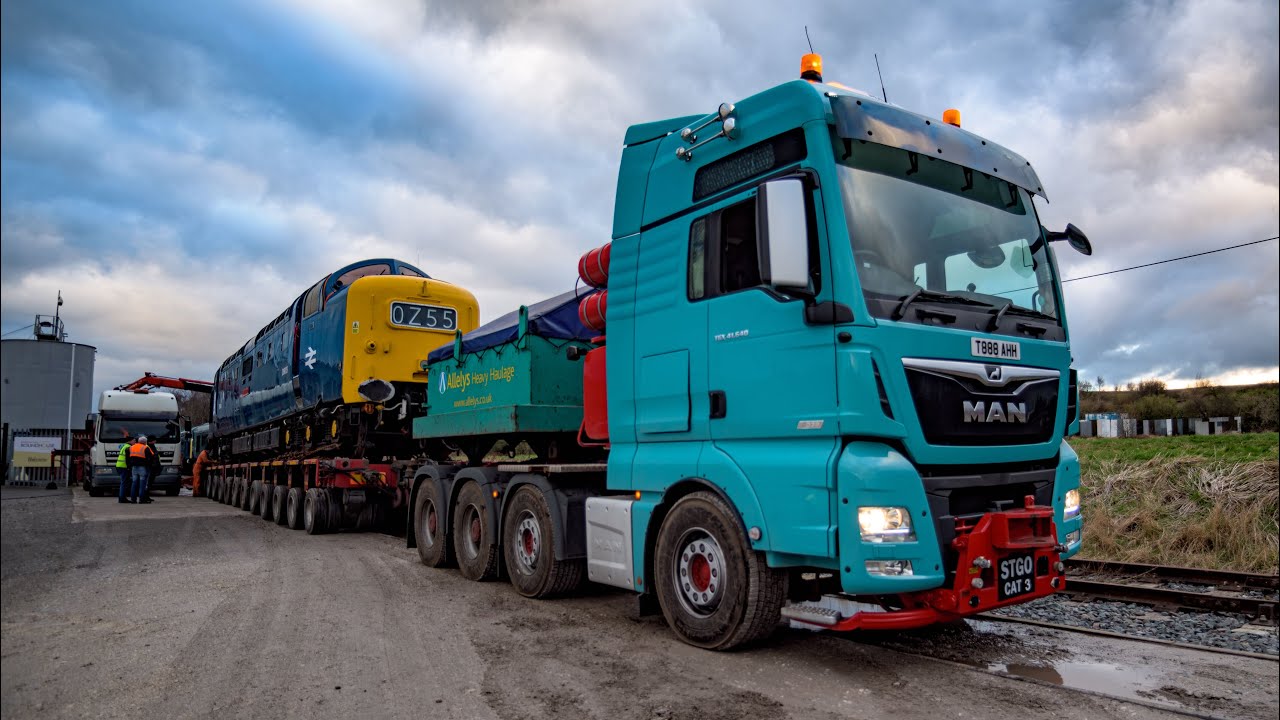 Train Truckers Allelys Heavy Haulage Loading and Hauling Deltic Locomotive D9009 “Alycidon”