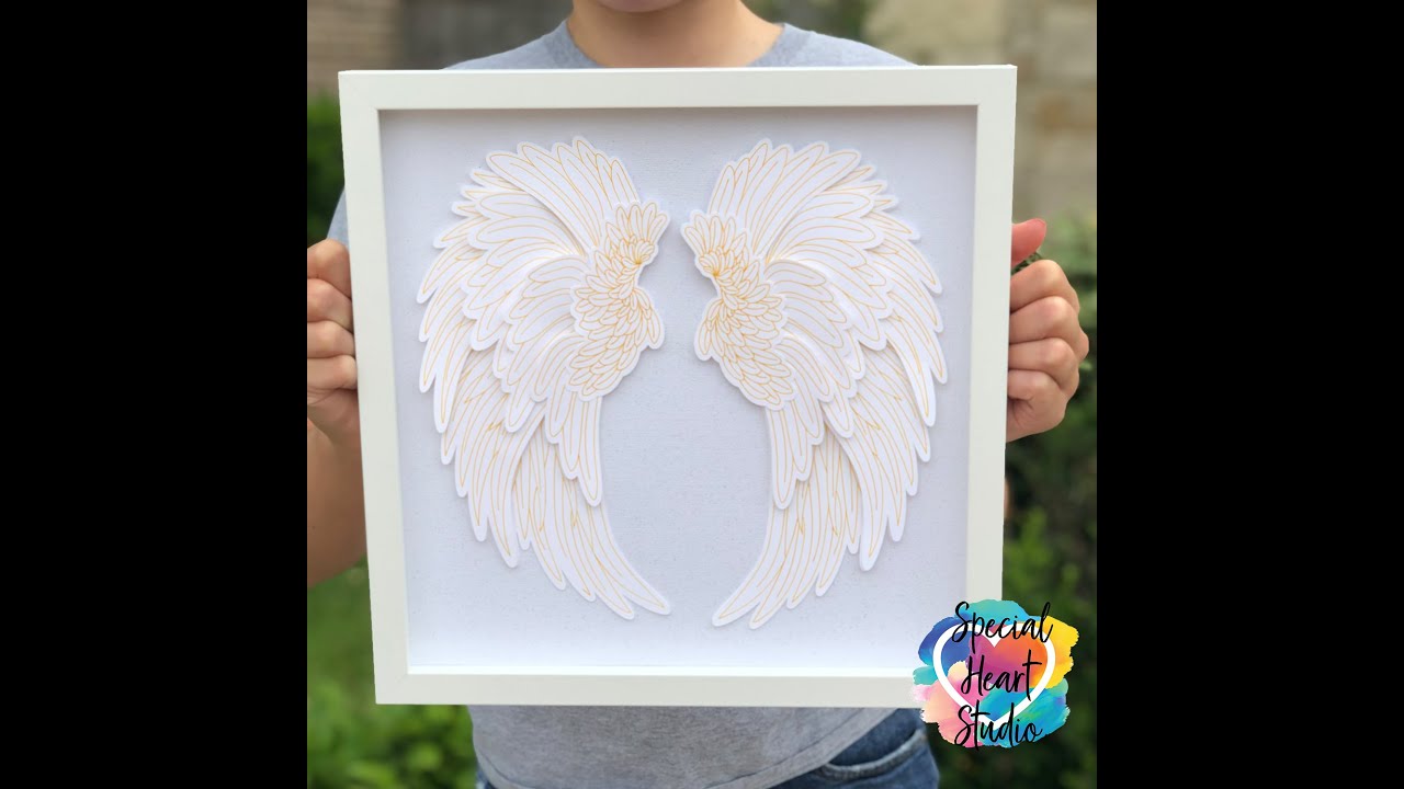 How to Assemble 3D Layered Angel Wings Instructions - Free Cut File for Cricut