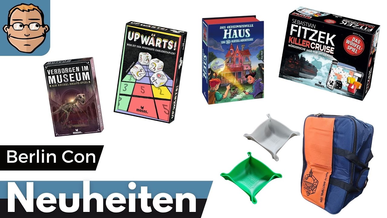 Fitzek Killercruise Würfelspiel, Upwärts - Neuheiten vom Moses Verlag – Berlin Brettspiel Con 2023