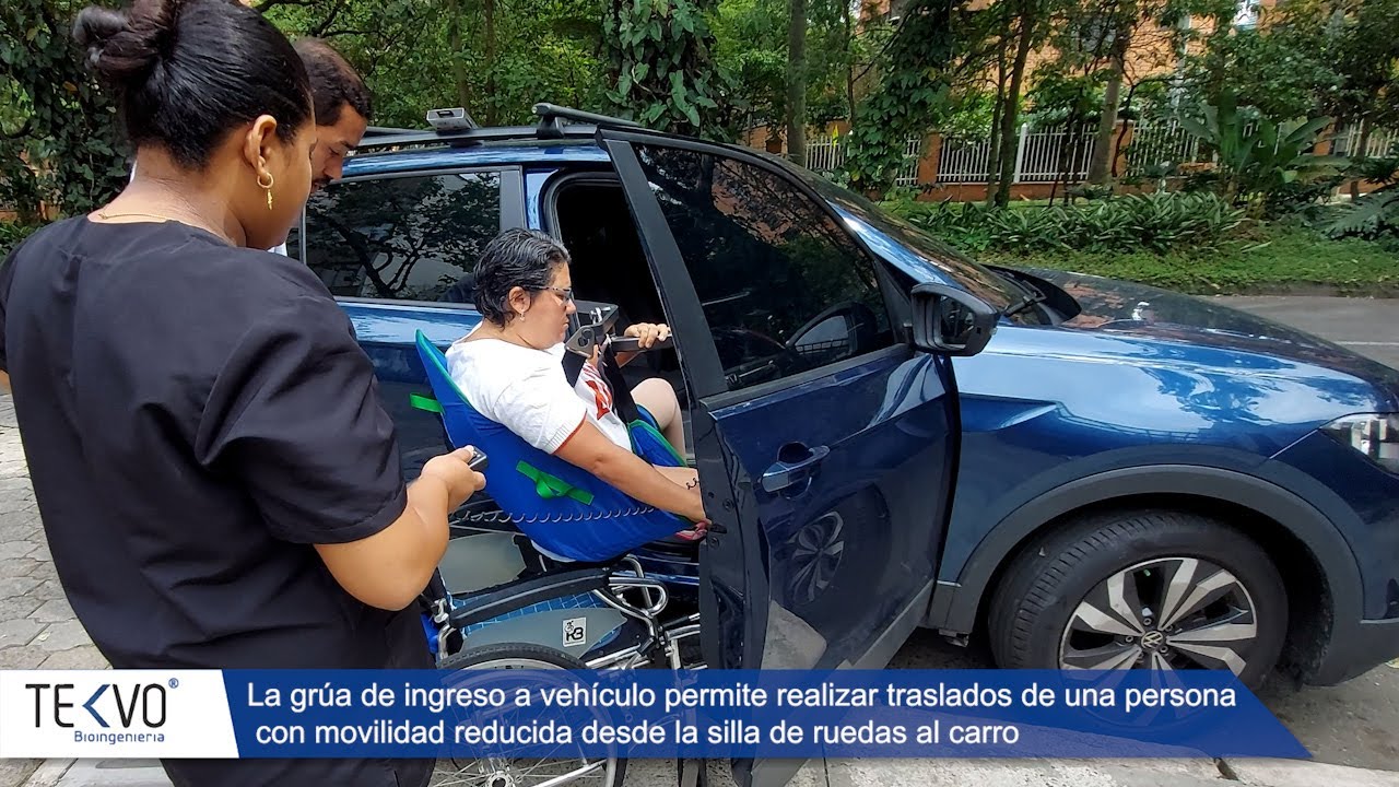 Grúa de ingreso a vehículo móvil para pacientes con limitaciones motrices