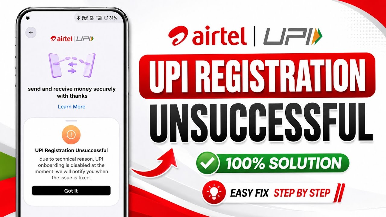 Airtel payment bank upi regeneration unsuccessful | airtel payment bank upi registration failed 2026