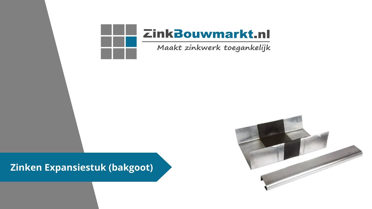 Installatie zinken expansiestuk met kraal voor Bakgoot | zinkbouwmarkt.nl