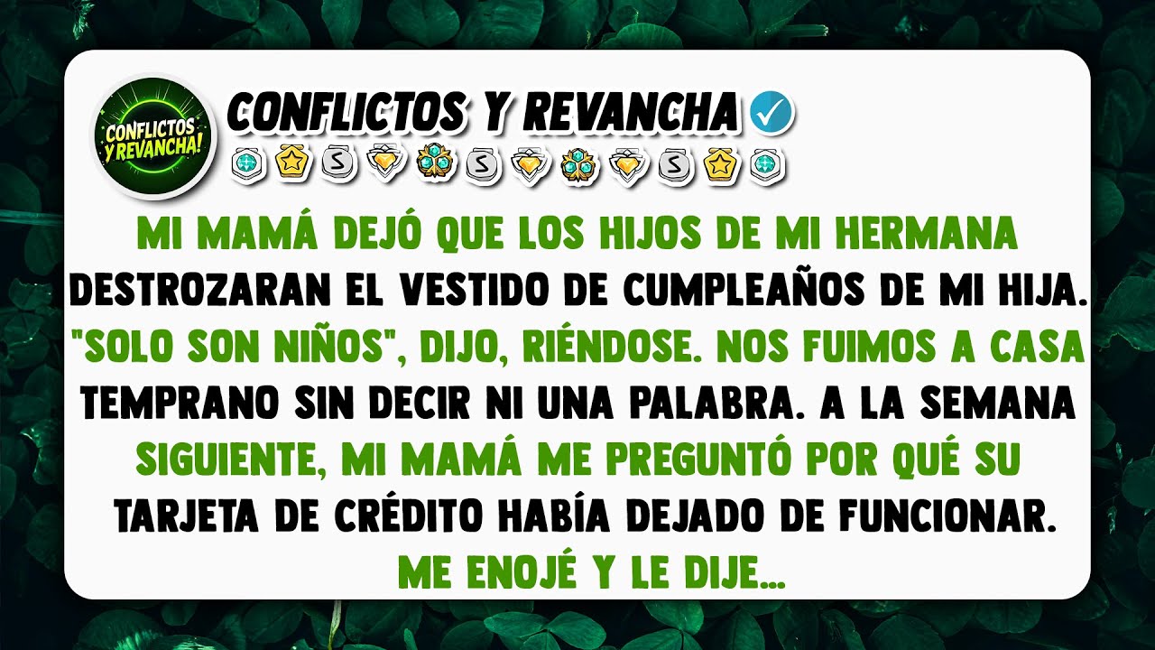 Mi mamá dejó que los hijos de mi hermana destrozaran el vestido de cumpleaños de mi hija.