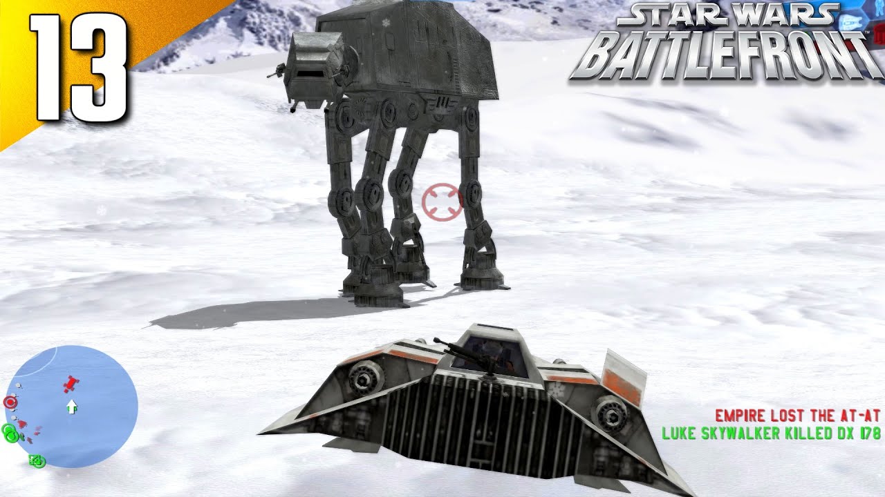 Battlefront: 100% (Hard) Walkthrough Part 13 - The Battle of Hoth (No Commentary)