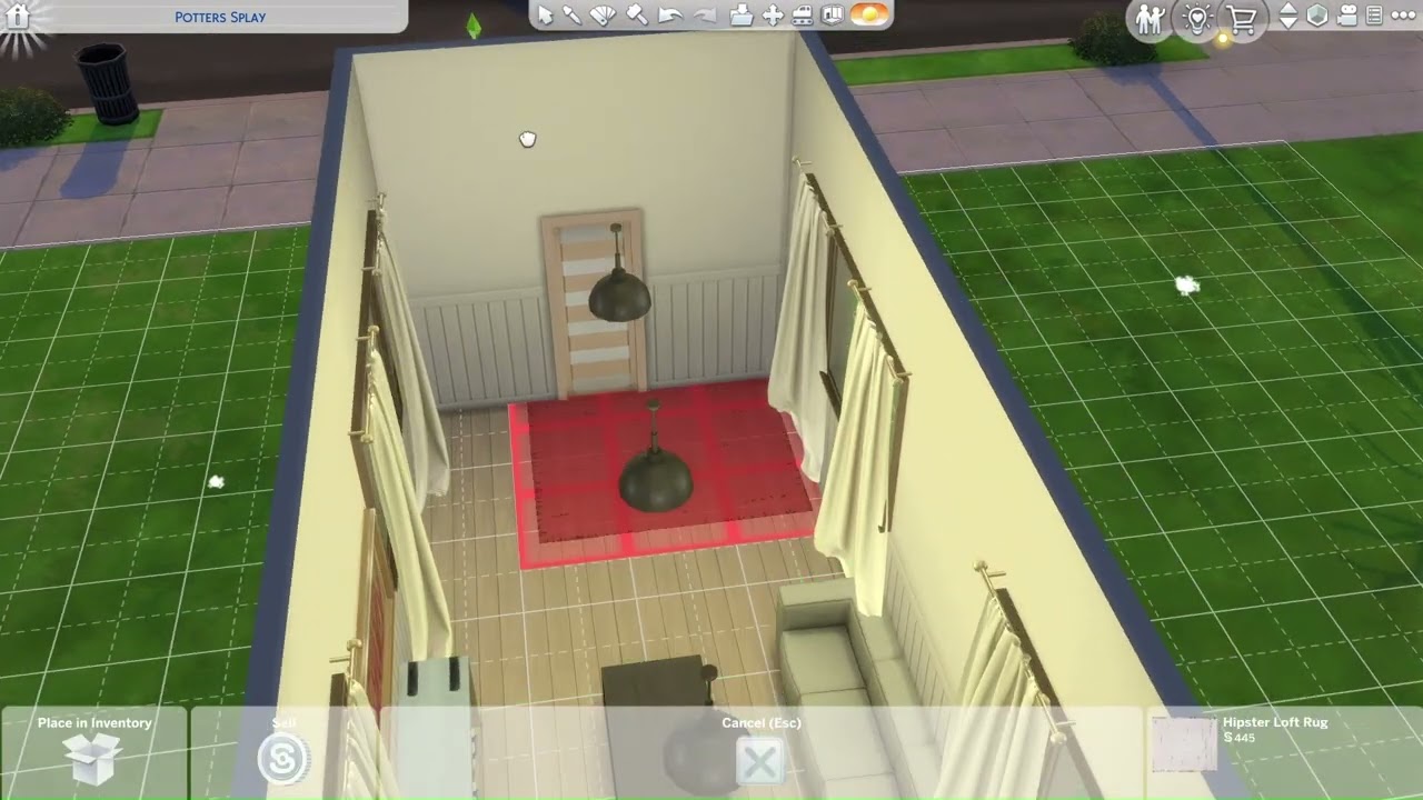 The Sims 4 but the house is a random shape and every room is custom content