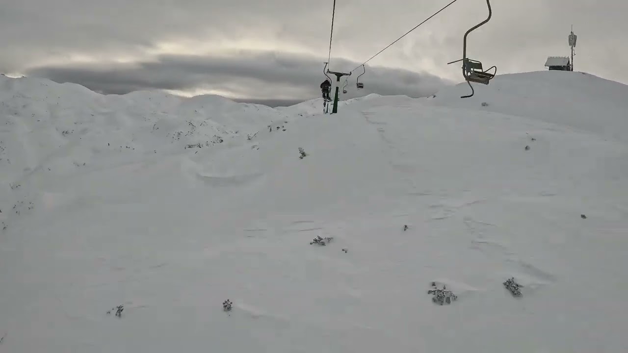 &Scaron;ija single chair lift time warp Vogel, Slovenia [No Music]