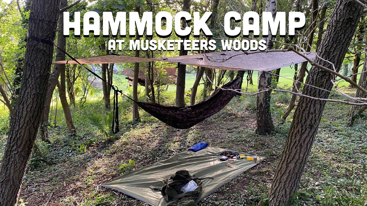 Hammock Camping in the Woods - Campfire Cooking and Live Acoustic Music Around the Campfire