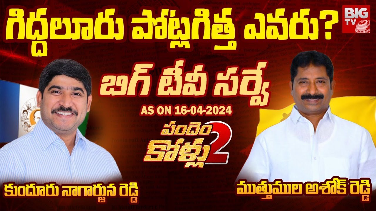BIG TV Survey On Giddalur Assembly Constituency | Kunduru Nagarjuna Reddy Vs Muthumula Ashok Reddy