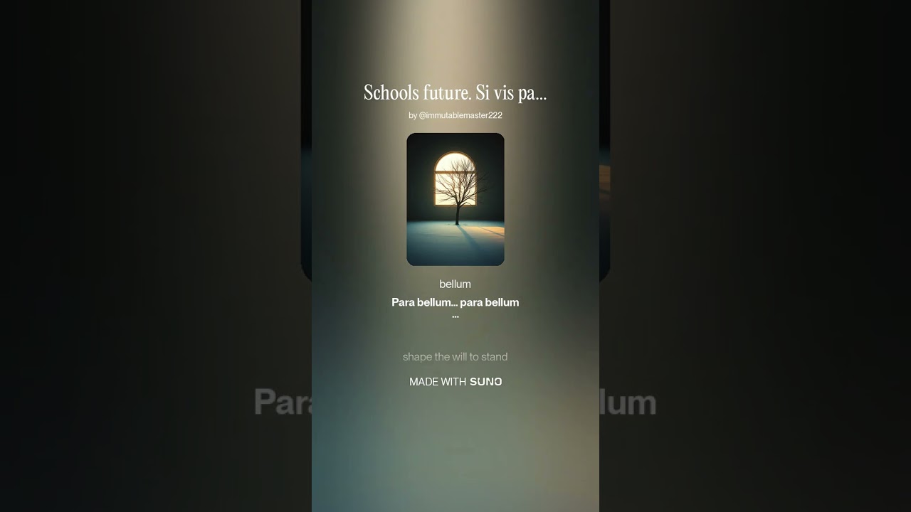 Schools future  Si vis pacem…  Para bellum 1