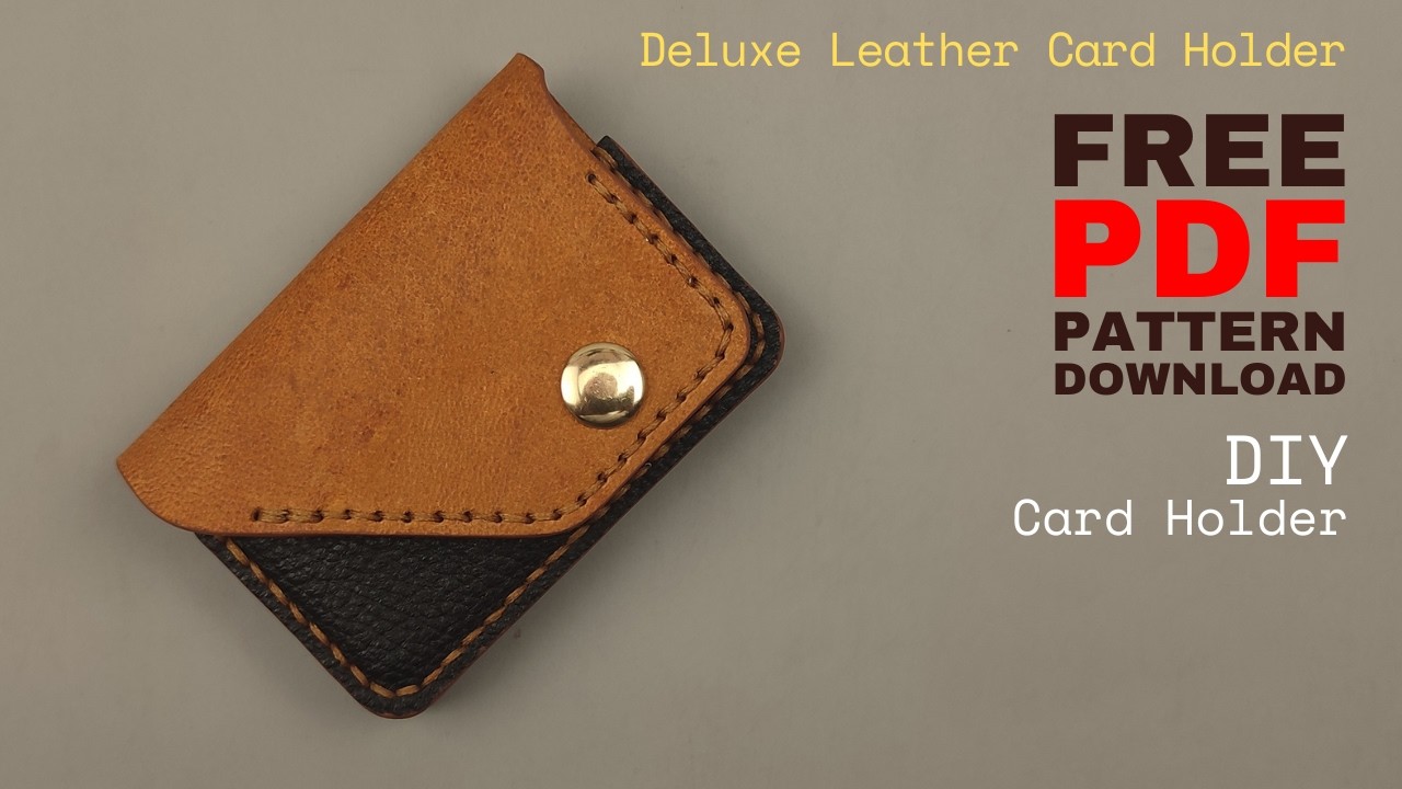 How to Make a leather card holder and business card | new style wallet ver.1| Free pattern