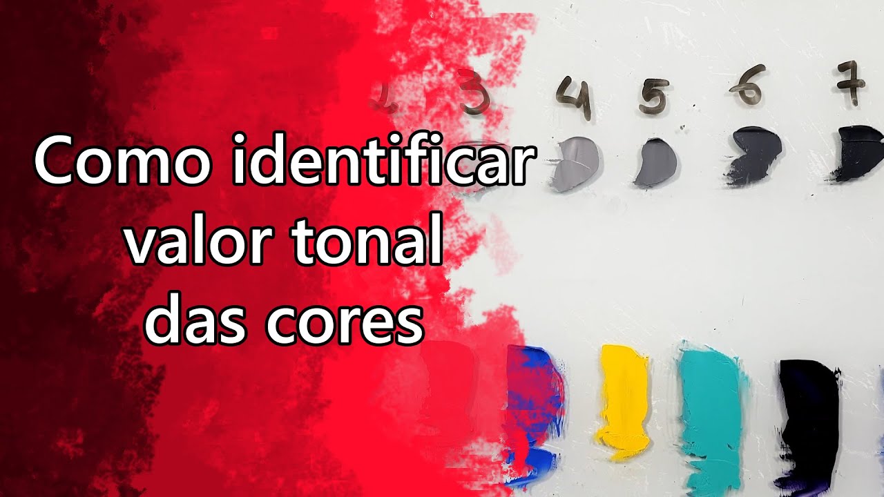Estudo de cores - identificar o valor tonal das cores